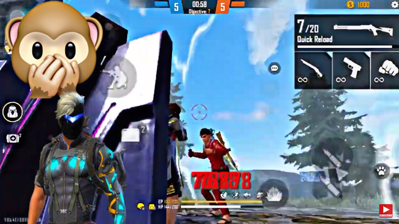 1v1 full gameplay @Nozy ff react to Op headshots🙊