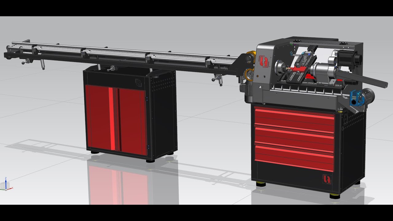 Tokarka CNC Mini - wrzeciono z uchwytem automatycznym i przechwytem