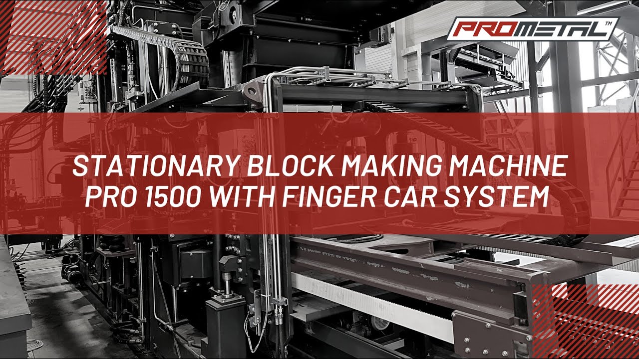 PRO 1500 concrete block machine - Finger car system