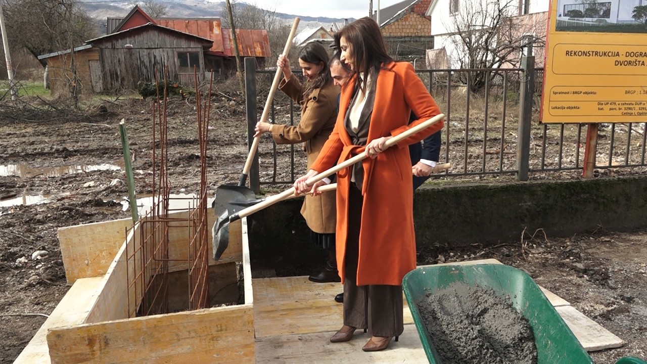 RTV Cetinje - Položen kamen temeljac za sportsku salu OŠ 