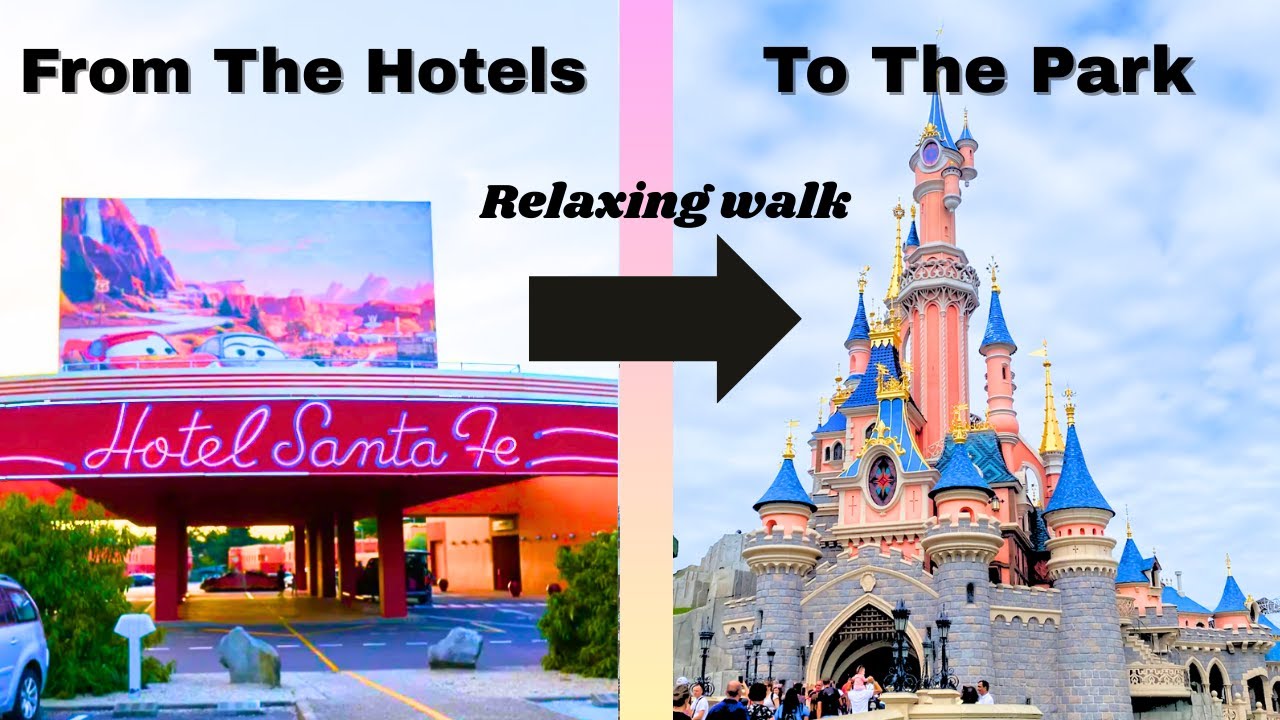Walk From The Disney Hotels to Disneyland Paris Park | Hotel Guest Entrance | Feel Like You're There