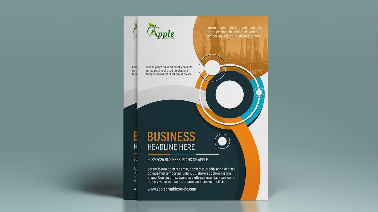 Professional A4 Flyer Design - Photoshop Tutorial