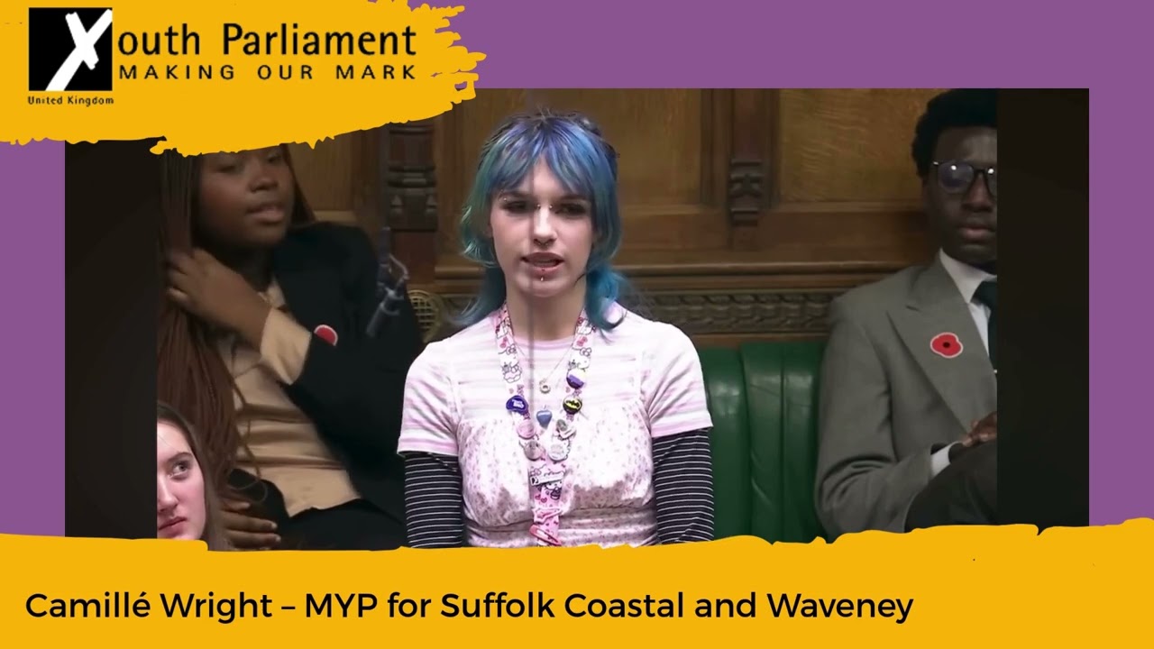 UK Youth Parliament - Camillé speaks at the House of Commons