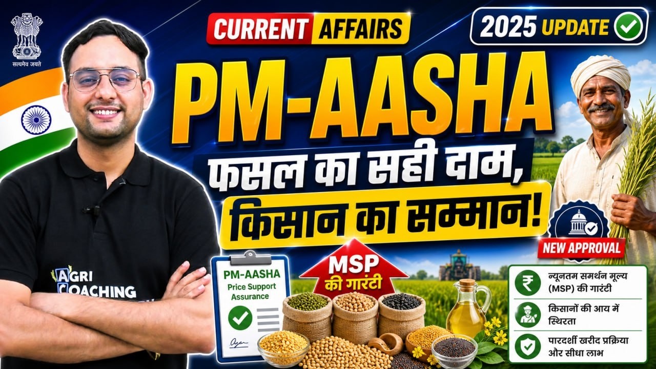 PM-AASHA Scheme 2025 Explained 🔥 | MSP Guarantee for Farmers | Current Affairs for Agriculture Exams
