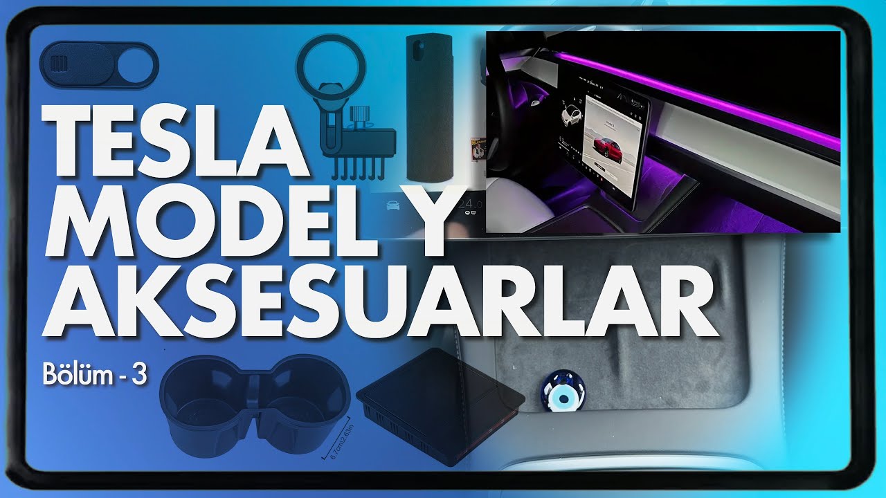 Tesla Model Y Aksesuarlar - Bölüm 3 - Ambiyans Aydınlatma ve İç Aksesuarlar | 4K | HDR | #Tesla -6