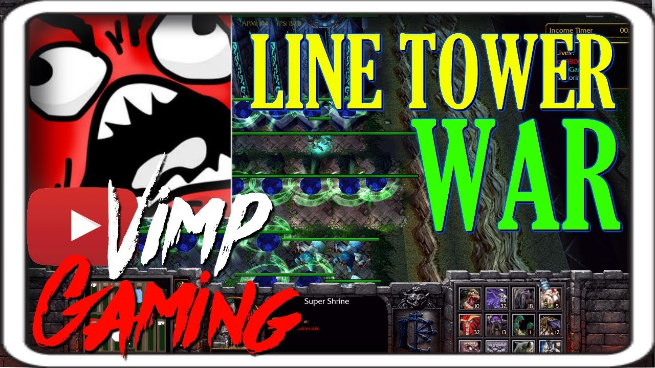 Warcraft 3 | Line Tower War | We made them RAGEQUIT!