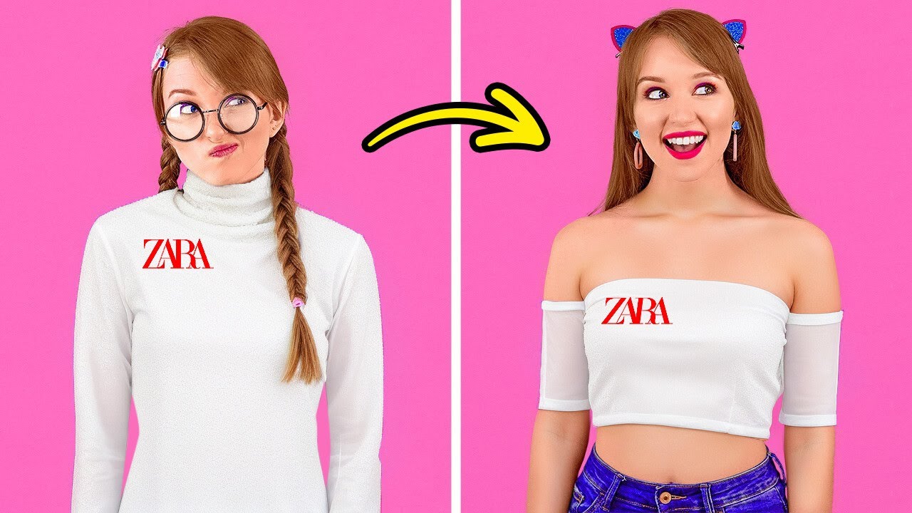 नर्ड से लोकप्रिय तक! अपने स्टाइलिश कपड़े खुद बनाएँ ✨ 123 GO! द्वारा फैशन हैक्स