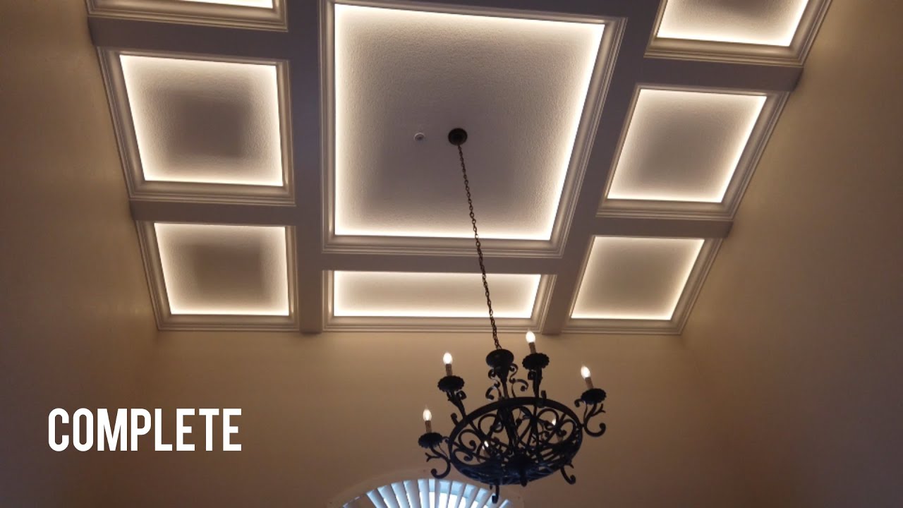 TIME-LAPSE: Coffered Ceiling with Lighting