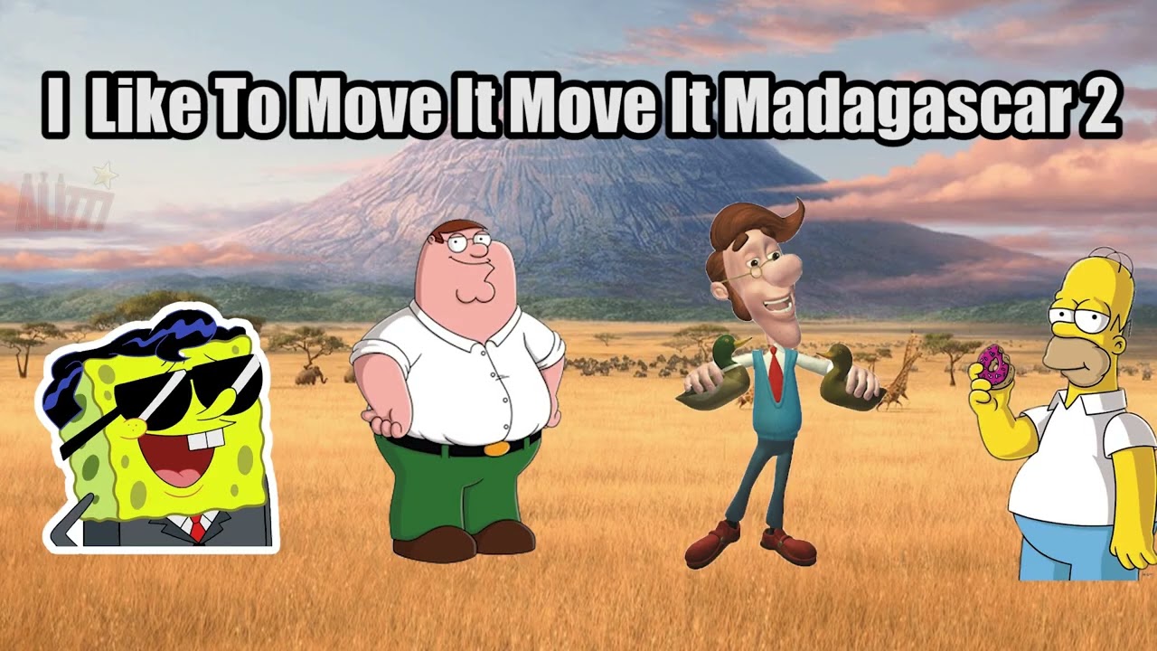 Cartoon Characters Sing I Like To Move It Madagascar 2!
