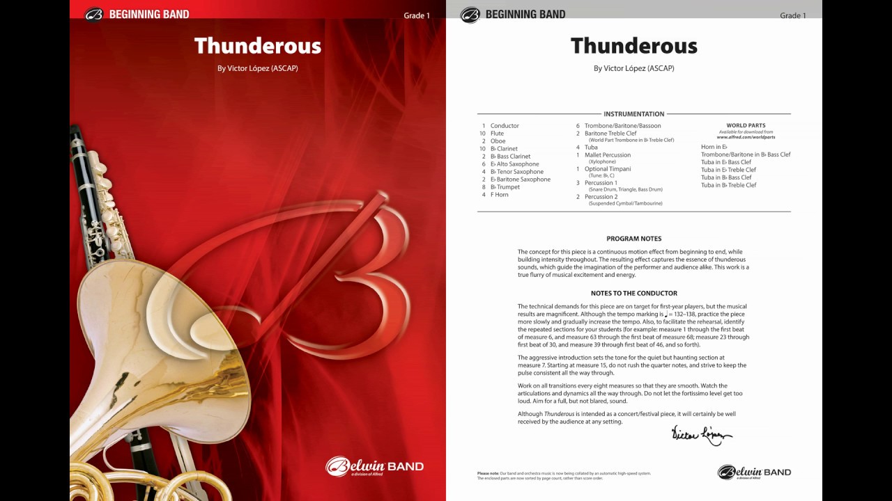 Thunderous, by Victor López – Score & Sound