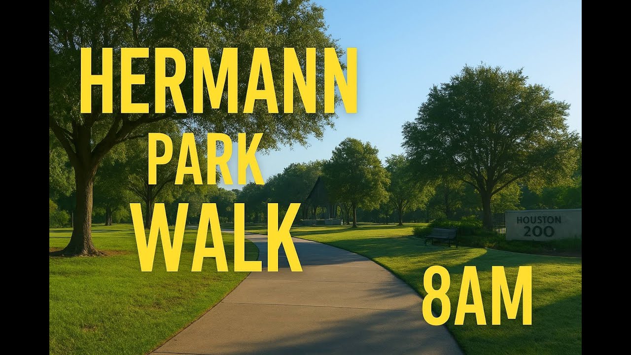 ☀️ 8AM Morning Walk in Hermann Park Houston | Relaxing City Walk