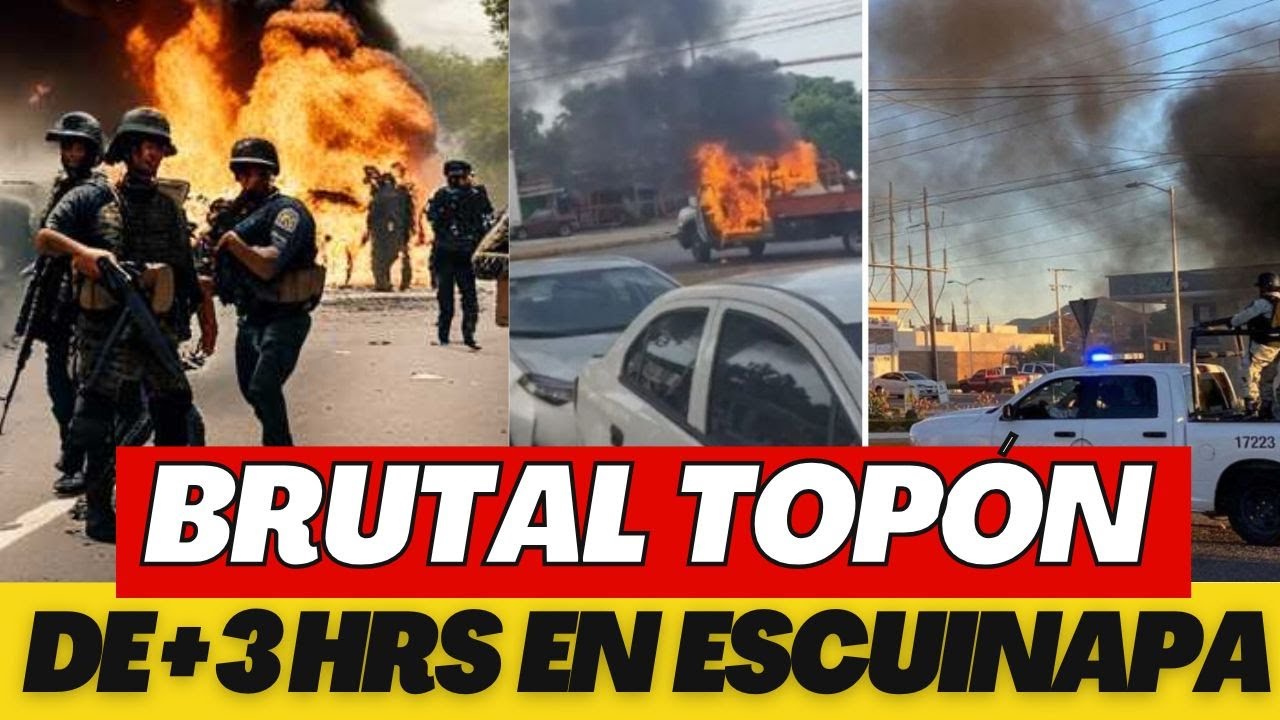 &iexcl;HORAS DE TERROR EN ESCUINAPA! balaceras, incendios y cierre de autopista
