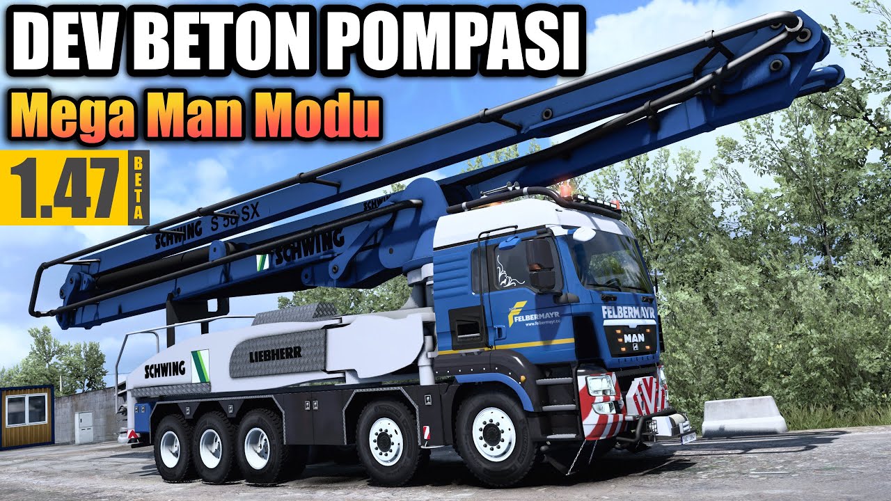 DEV BETON POMPASI // 10x10 MEGA MAN KAMYON | ETS2 1.47 !!