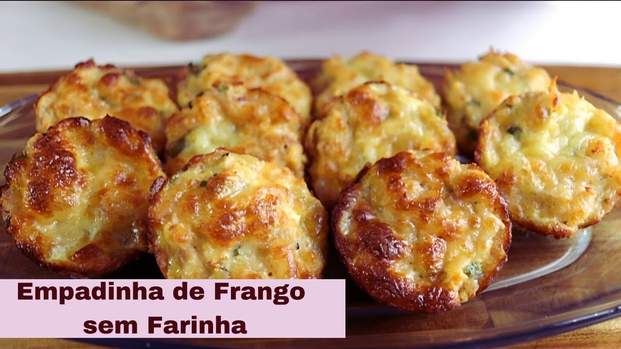 EMPADINHAS DE FRANGO SEM FARINHA DE TRIGO. É SÓ MISTURAR E ESTÁ PRONTA!