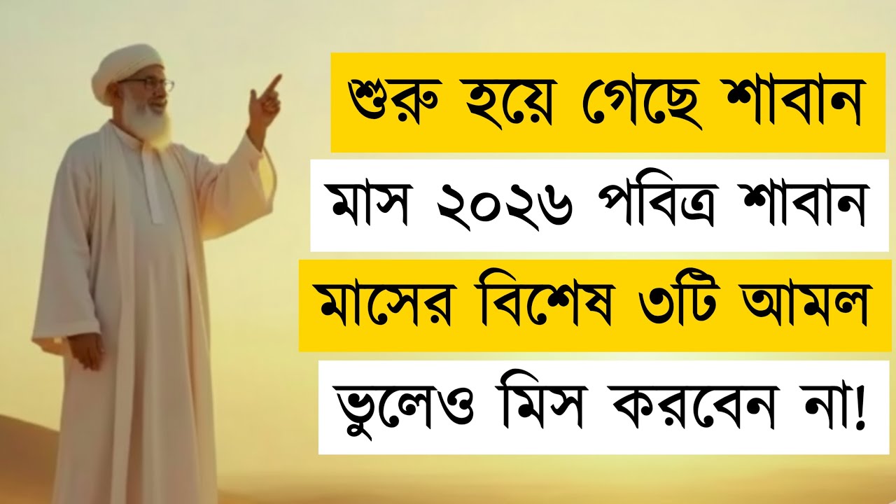 Shaban 2026 শুরু | পবিত্র শাবান মাসের ৩টি Powerful Amal | Quran & Hadith | Islamic Mind Power