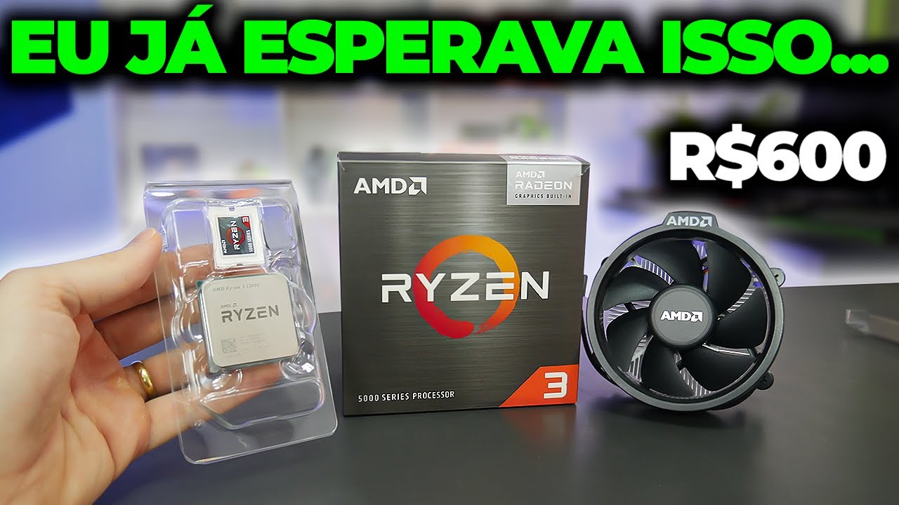 O NOVO RYZEN 3 5300G CHEGOU! VEGA 6 E CLOCK ALTO! RODA JOGOS SOZINHO? TESTE E OPINIÃO...