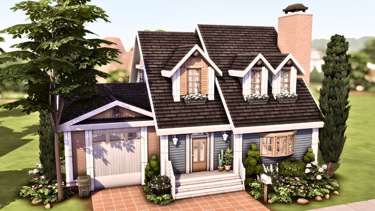 Small Base Game Family House 🏡 The Sims 4 Speed Build | No CC