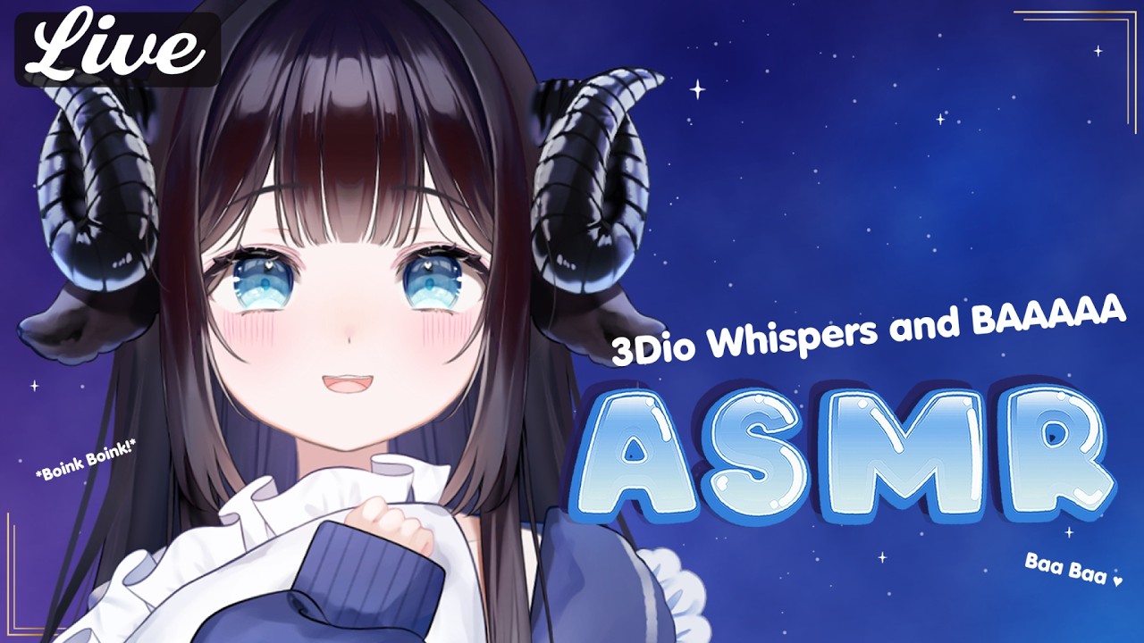 ASMR💙🐏 3Dio Whispering and BAAA ✨