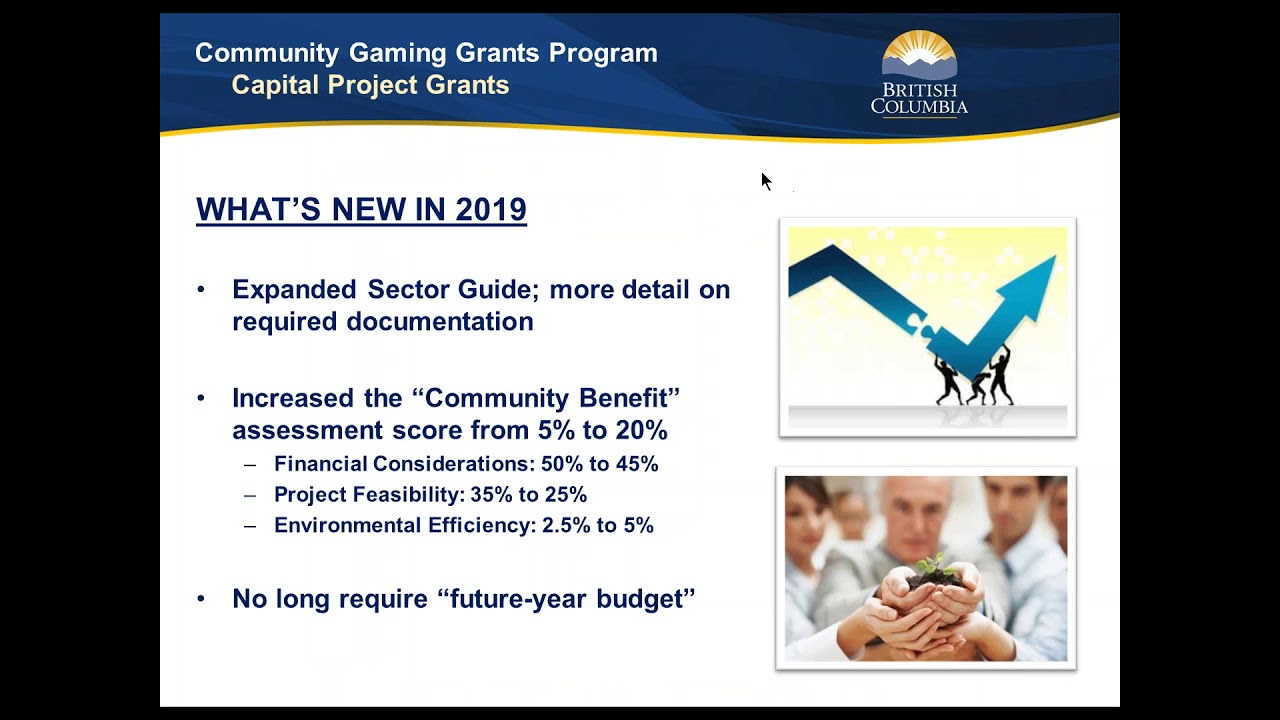 Community Gaming Grants: 2019 Capital Project Grants Info Session