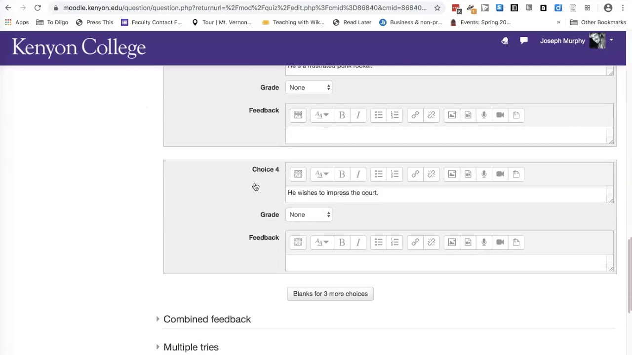 Moodle Quiz Question Types