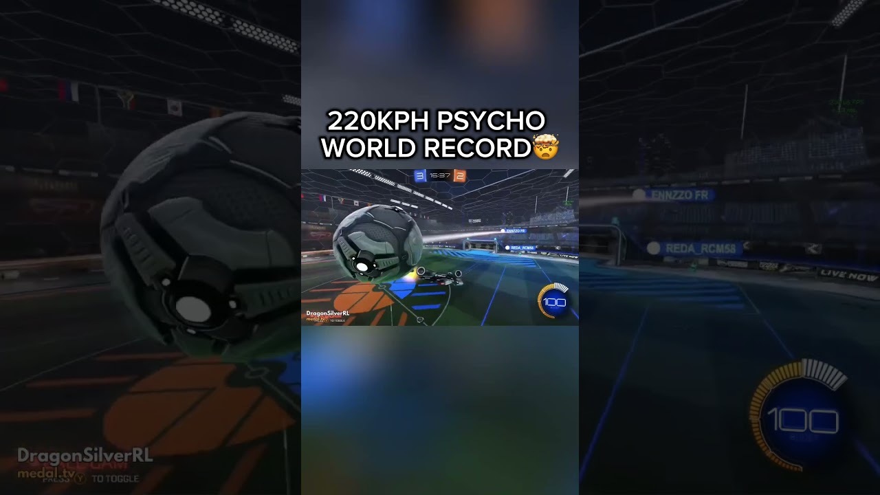 WORLD RECORD PSYCHO!220KPH WATCH THE WHOLE THING LIKE AND SUB #rocketleague #rl #rocketleagueclips