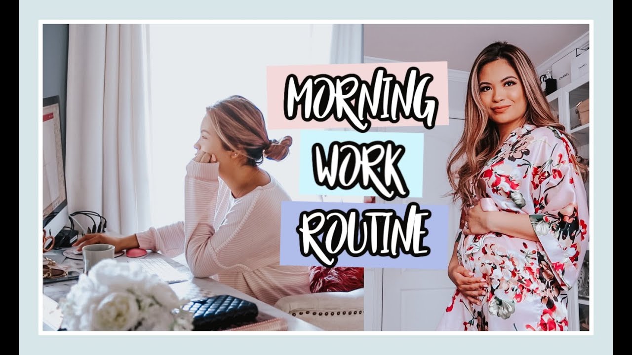 MORNING WORK ROUTINE | 15 WEEKS PREGNANT