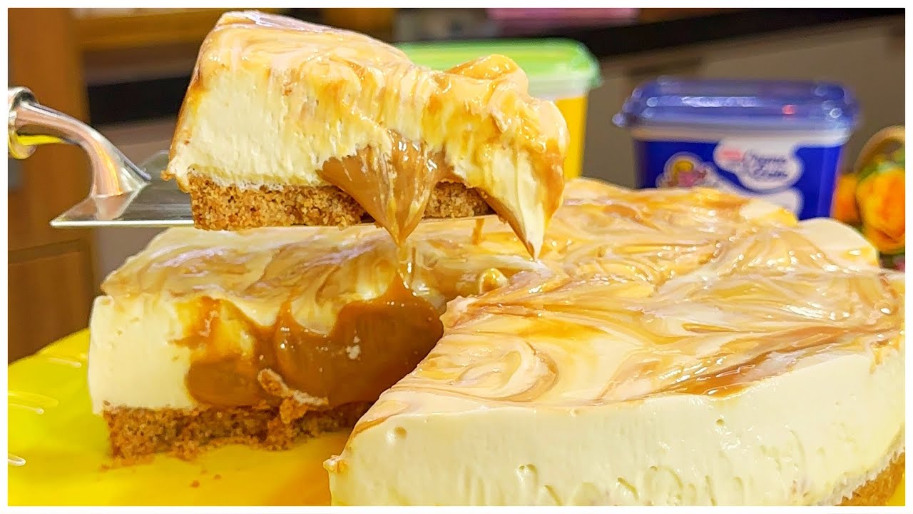 TORTA DE DOCE DE LEITE CREMOSA RECEITA FÁCIL E RÁPIDA