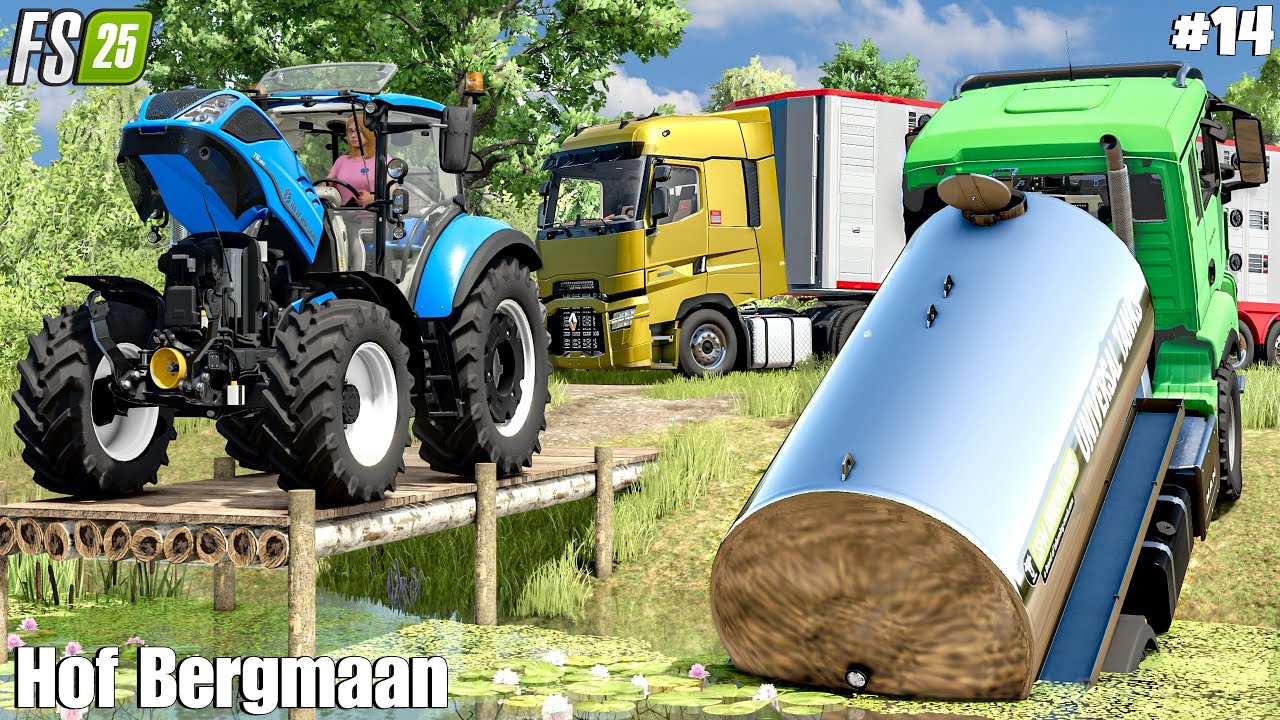 Feeding Cows & Goats, Harvesting Wheat & Barley | HOF BERGMAAN | Farming Simulator 25