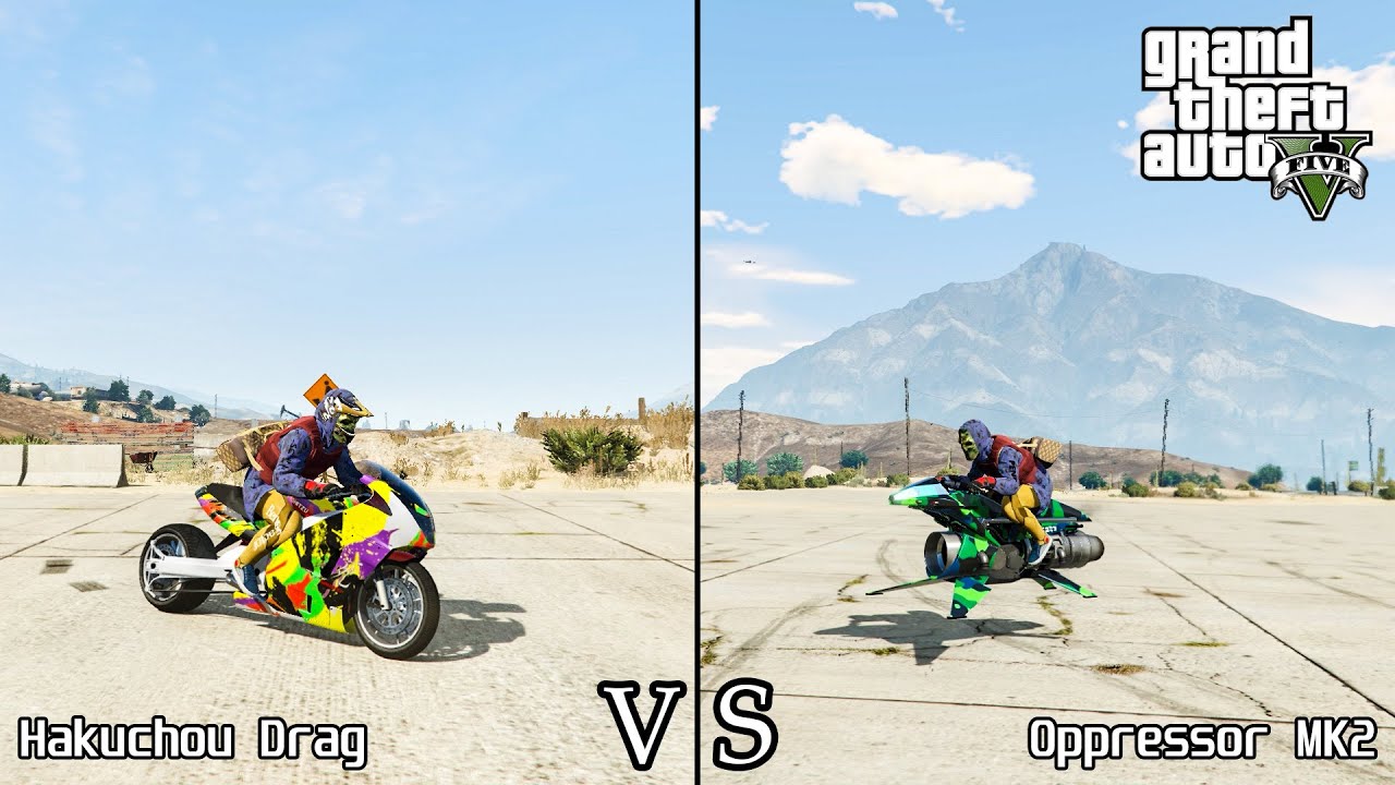 Hakuchou drag VS Oppressor mk2 GTA 5 #shorts