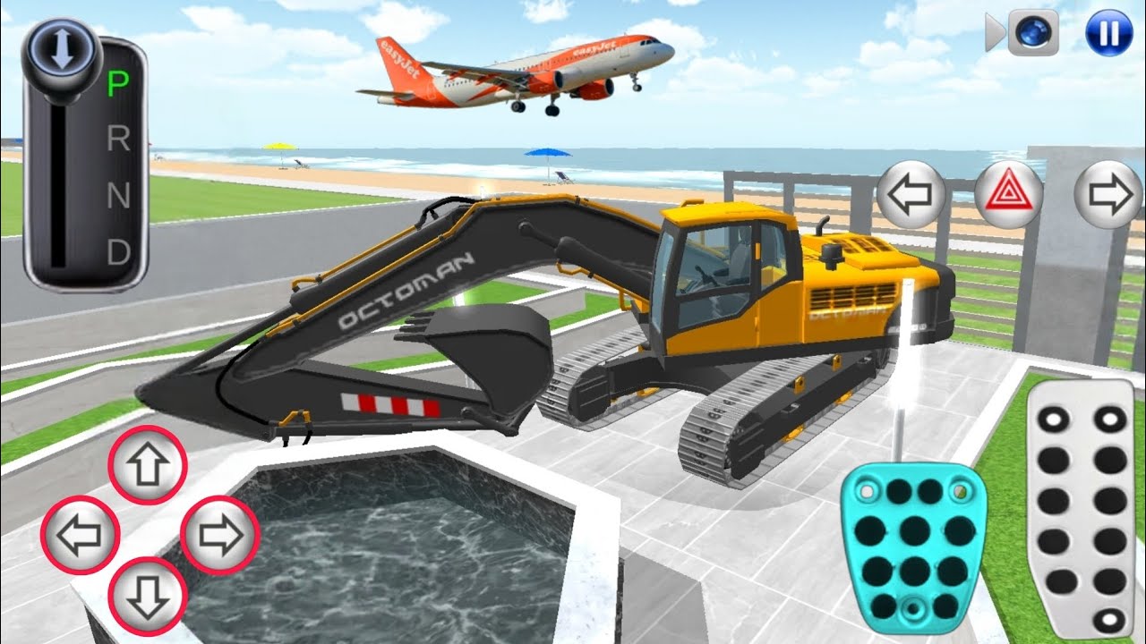 Crazy Excavator In Ocean Villa | 3D Driving Class | Realistic Gameplay | GaMiNg WiTh ArYaN