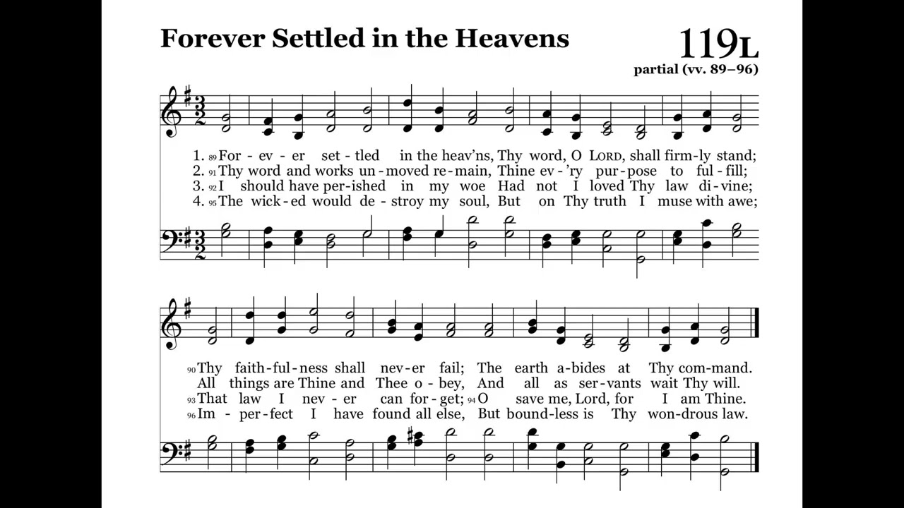 Forever Settled in the Heavens (Rockingham New) 2024 Psalter 119L