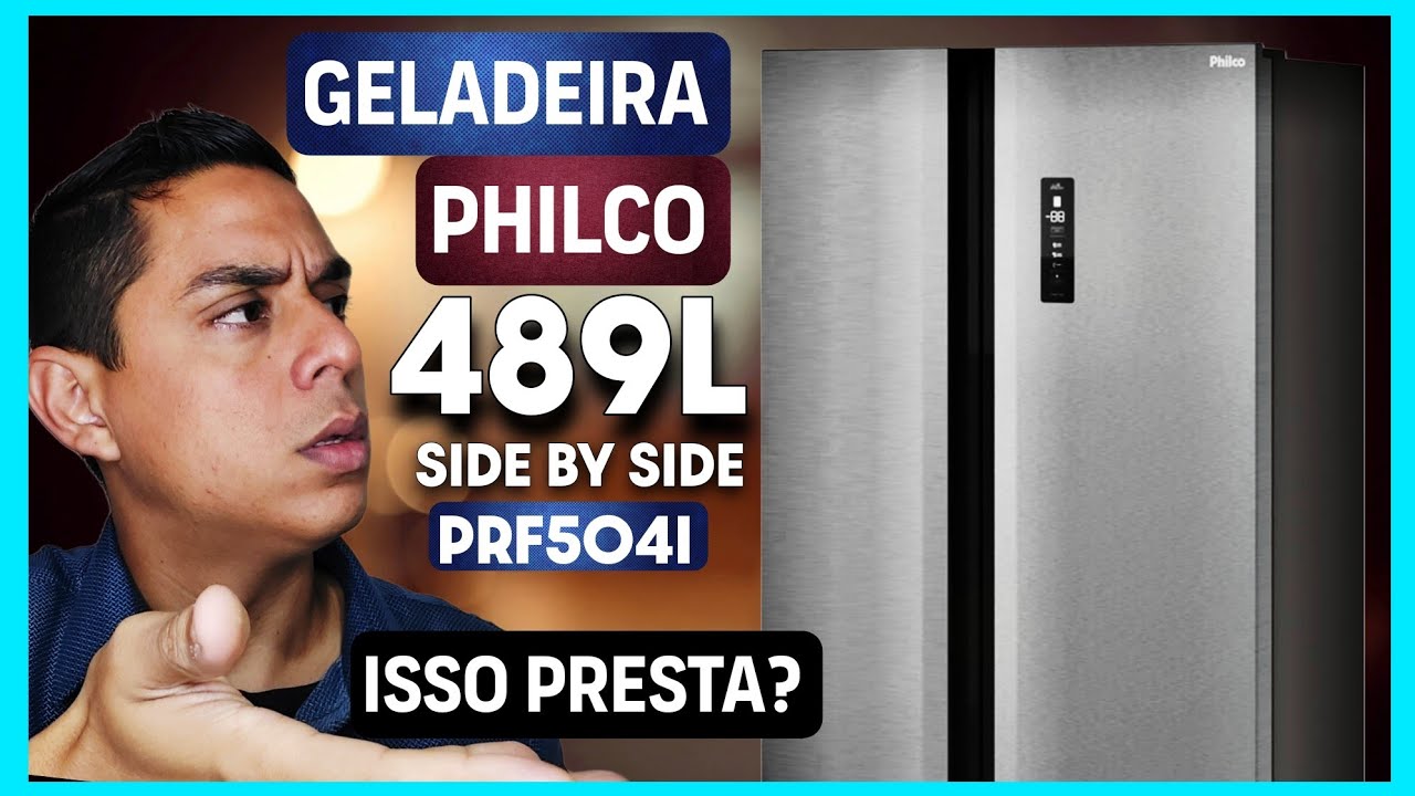 NÃO COMPRE SEM ANTES VER ESSE VIDEO! GELADEIRA PHILCO INOX  489 LITROS SIDE BY SIDE PRF504I - REVIEW
