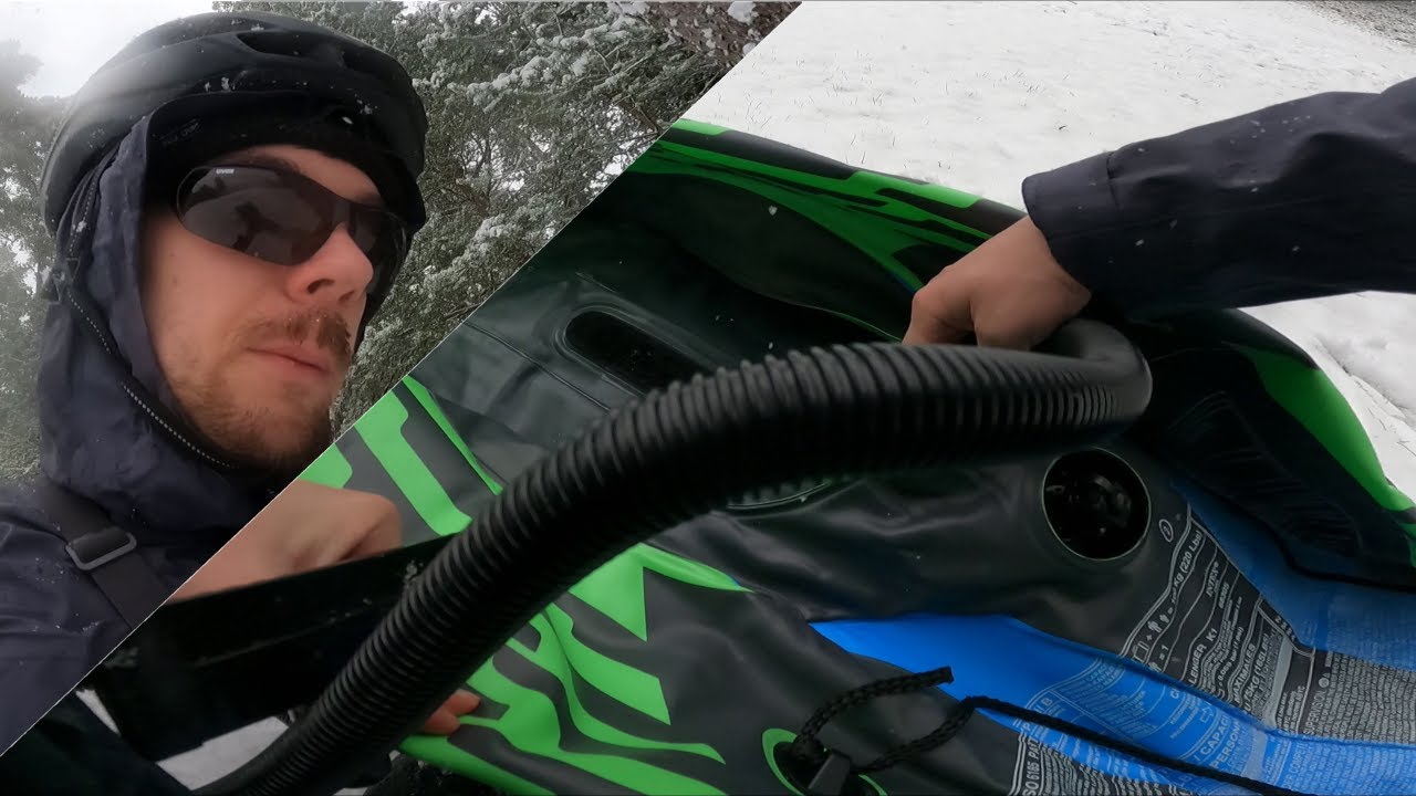 Mit dem aufblasbaren Kayak im Winter fahren?