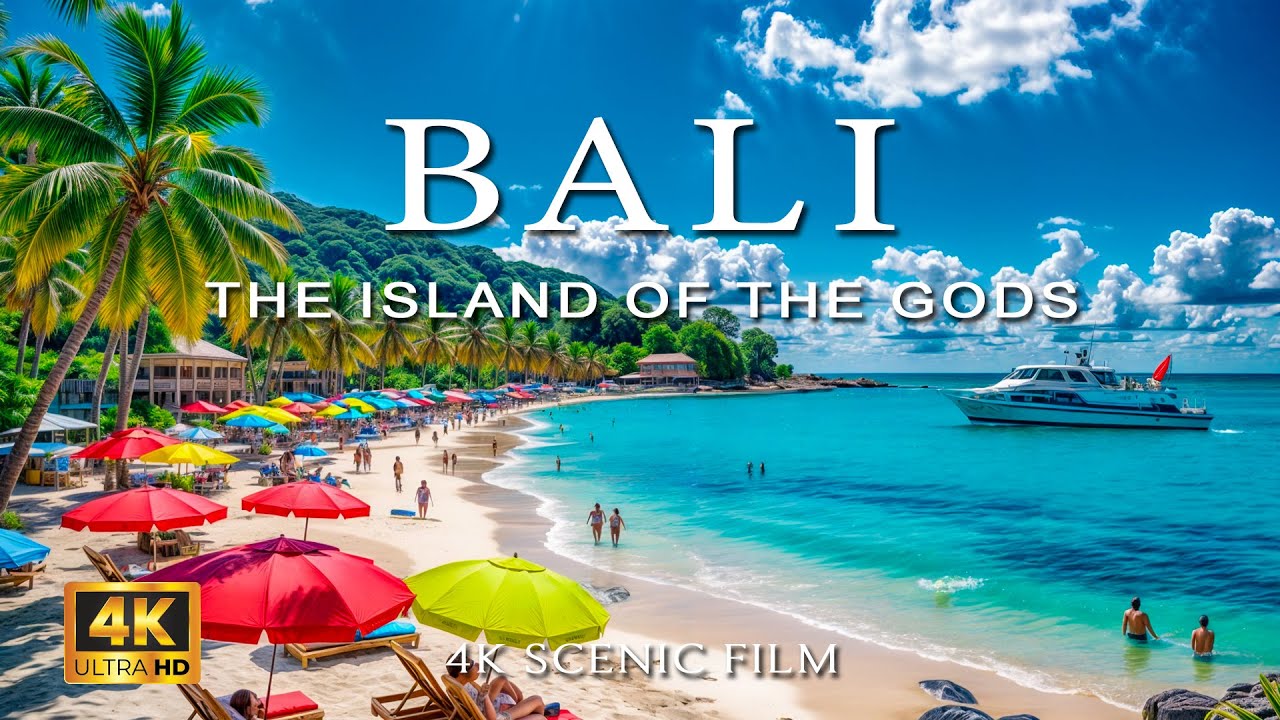 Райский остров Бали 2025 🏝️ Потрясающая тропическая воздушная съемка 4K UHD | Azure Escape 4K