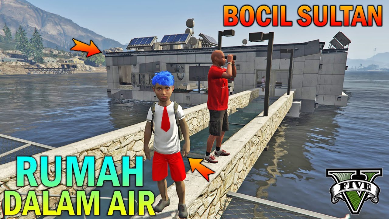 BOCAH SD BANGUN RUMAH ANTI BANJIR - GTA 5 SULTAN BOCIL