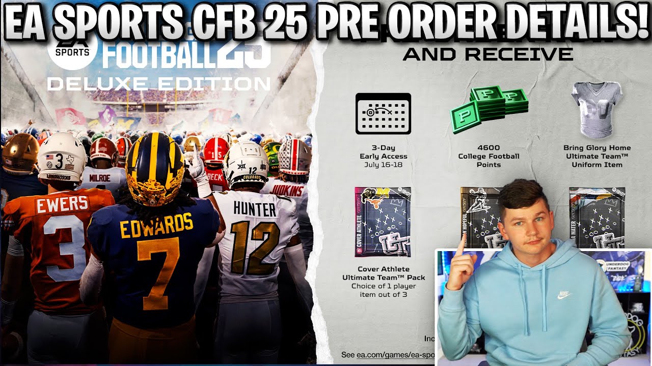 EA SPORTS COLLEGE FOOTBALL 25 PRE ORDER BONUSES REVEALED! $150 MVP BUNDLE!