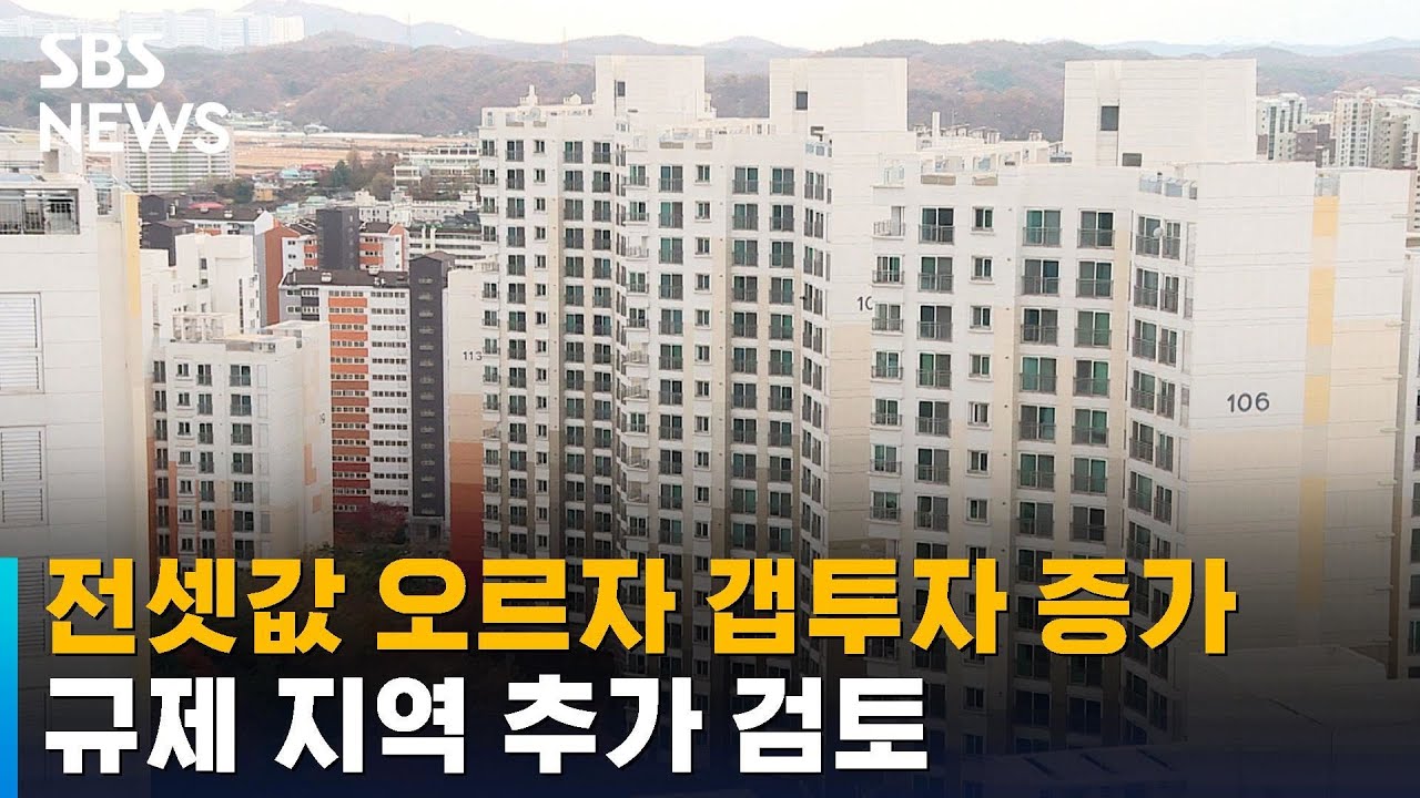전셋값 오르자 고개 든 갭투자&hellip;규제 지역 추가 검토 / SBS