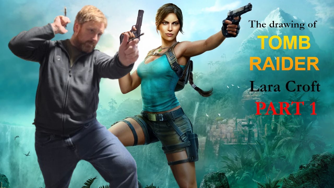 ✏️ The drawing of Tomb Raider Lara Croft: Part 1