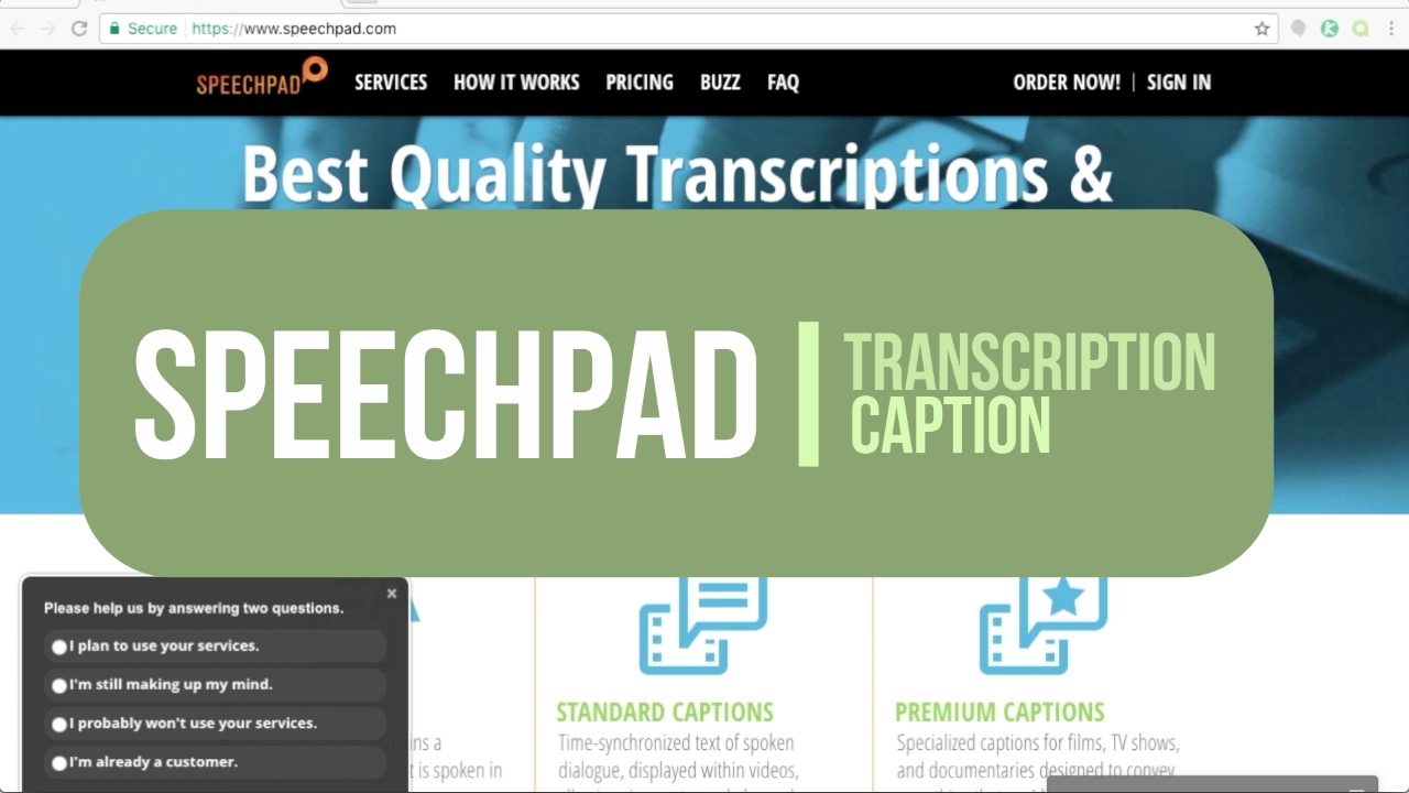 SpeechPad - Transcribing & Captioning + speechpad.com VS rev.com