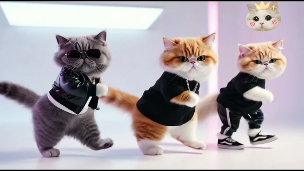 “Stylish Cats Dance 💃 Beach Vibes & Room Moves | Fun Cat Video”