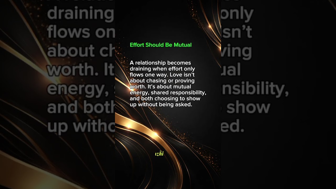 Effort Should be Mutual 