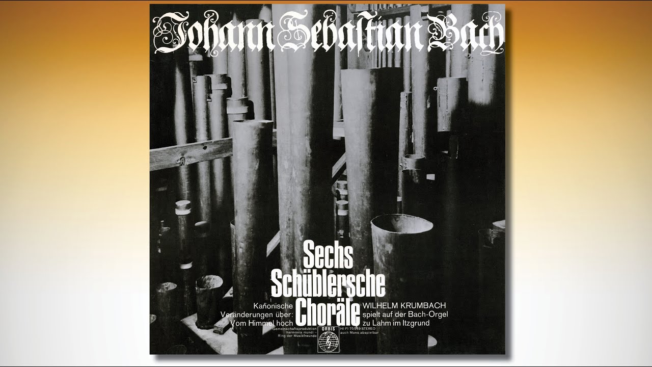 Wilhelm Krumbach an der Bach-Orgel der Schlosskirche zu Lahm im Itzgrund