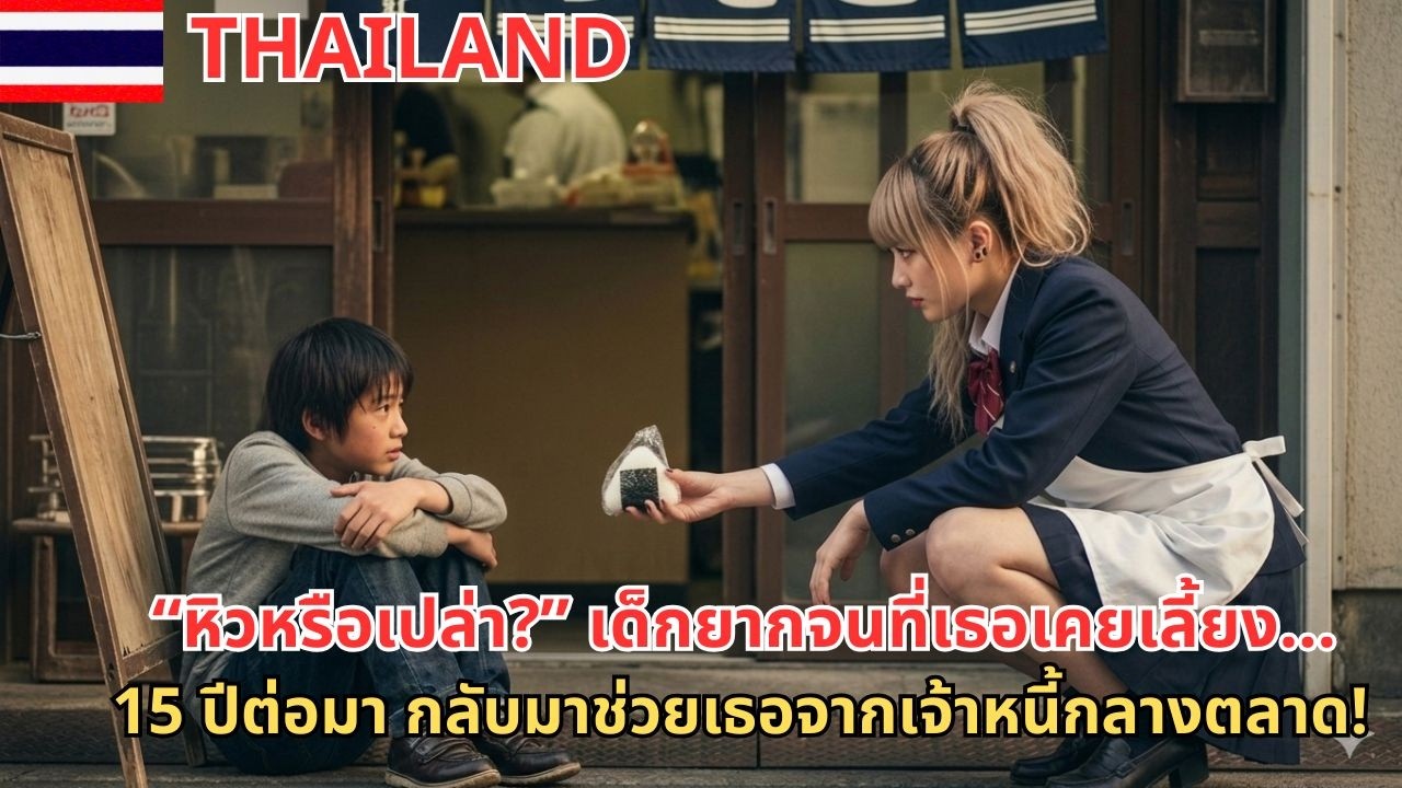 “หิวหรือเปล่า?” เด็กยากจนที่เธอเคยเลี้ยง…15 ปีต่อมา กลับมาช่วยเธอจากเจ้าหนี้กลางตลาด!