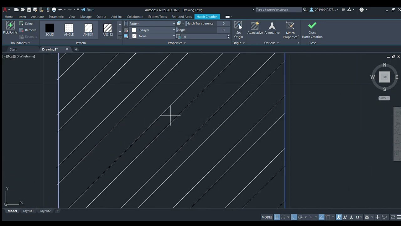 How to hatch in autocad