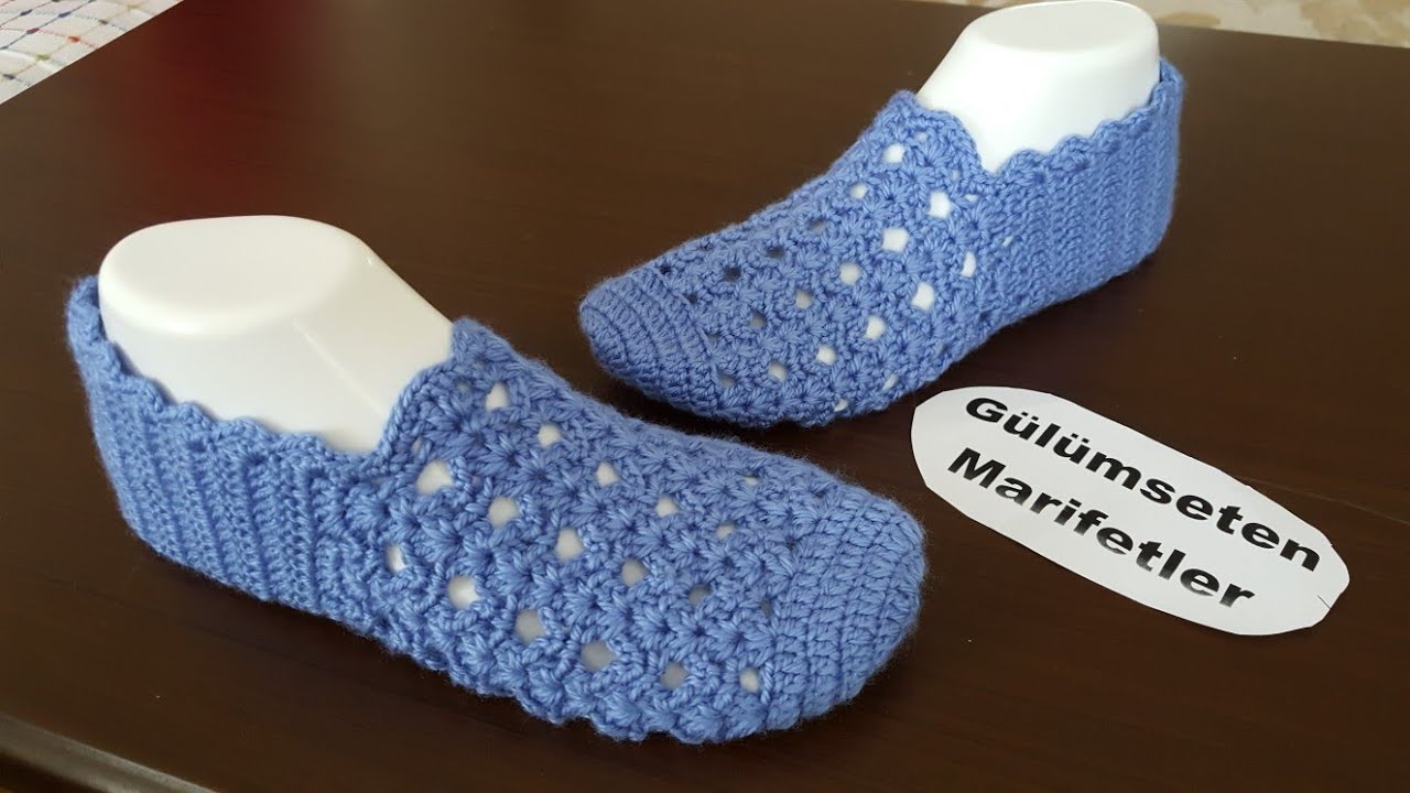 вязание тапочки спицами