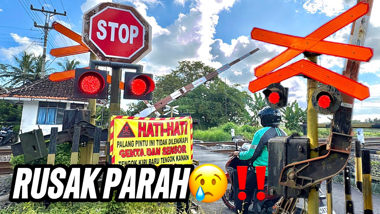 RUSAK😢⁉️Perlintasan Kereta Api JPL 625 Banyuurip Kabupaten Purworedjo Jawa Tengah.