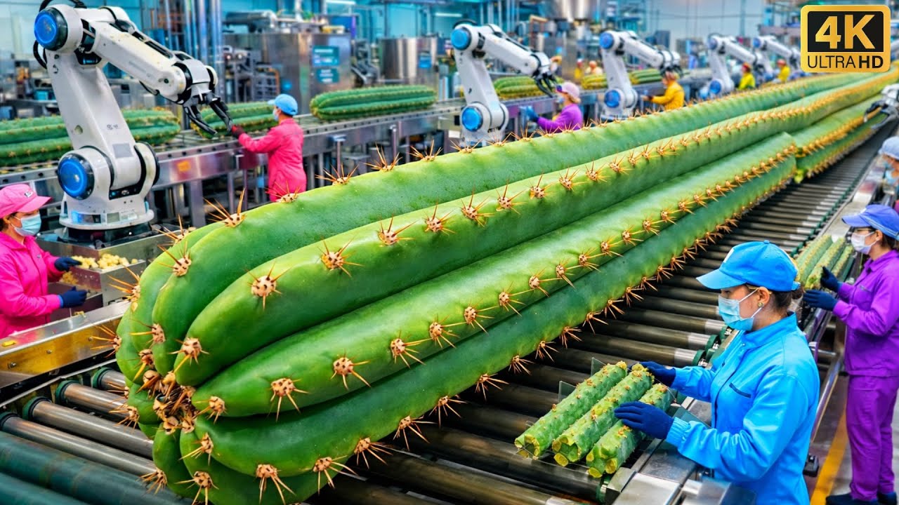 Inside a $10 Million Cactus Factory — How Thorny Plants Become Clean Food at Insane Speeds