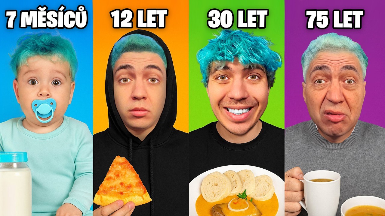 Každé Jídlo = Jiný Věk (ŠÍLENÝ 24H EXPERIMENT)