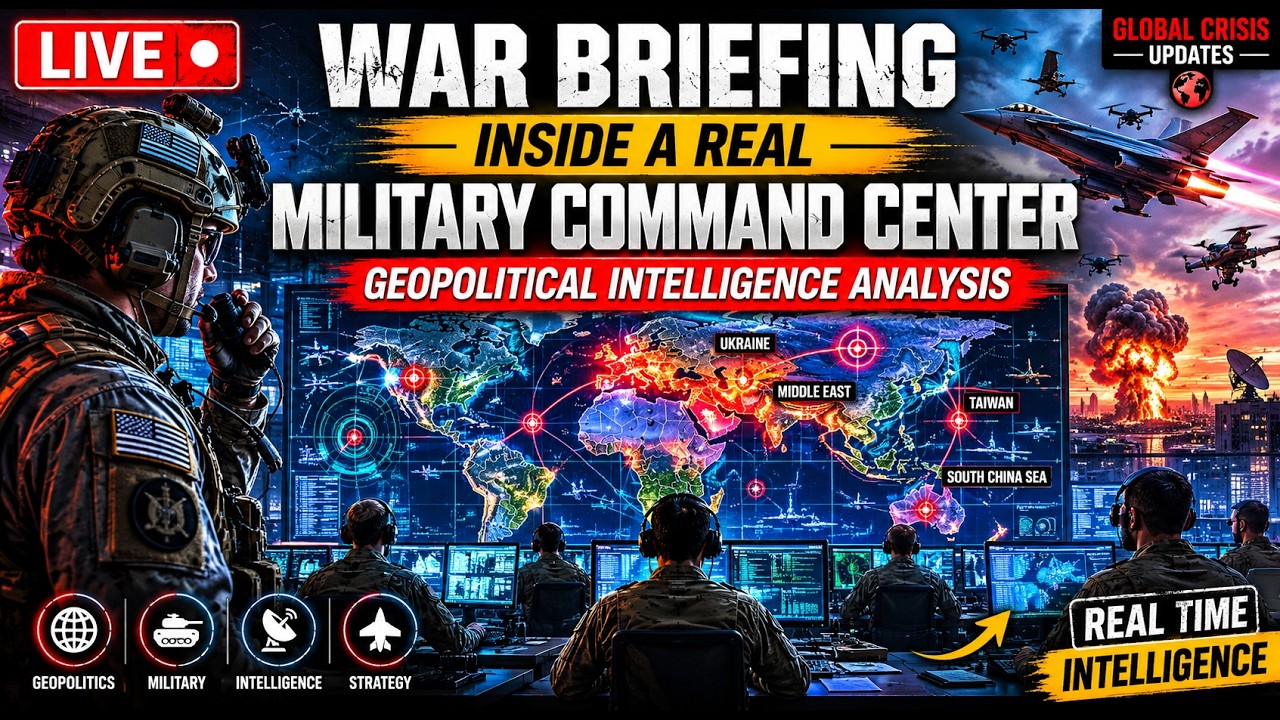&ldquo;LIVE War Briefing: Inside a Real Military Command Center | Geopolitical Intelligence Analysis&rdquo;