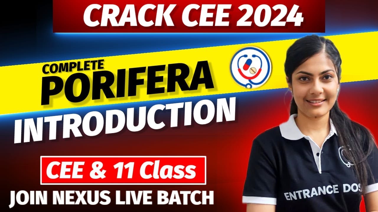 PORIFERA  For CEE Exam & 11 Class | Best Course For CEE Exam | Nexus Batch